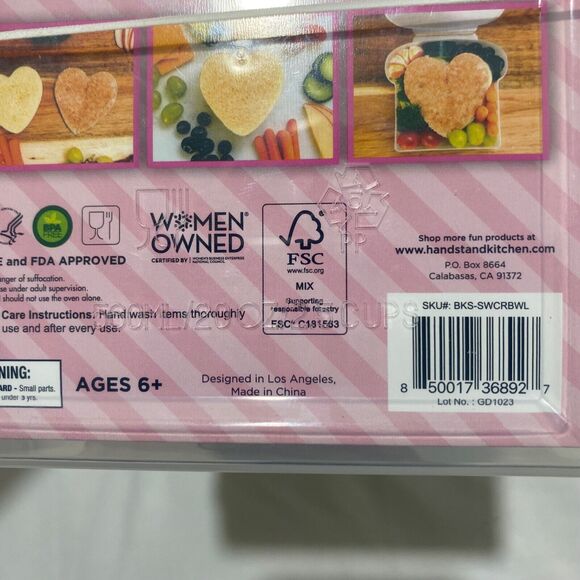 Heart Sandwich Cutter Lunch Set by Handstand Kitchen Clear and Red - Picture 8 of 10